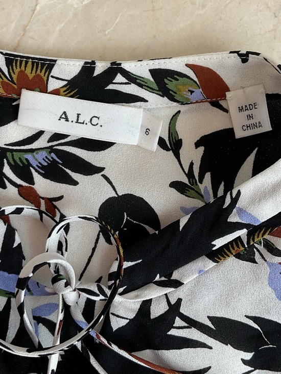 A.L.C. Tie Neck Blouse